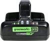 Зарядное устройство быстрое для двух аккумуляторов GREENWORKS G60DC10 — анонс